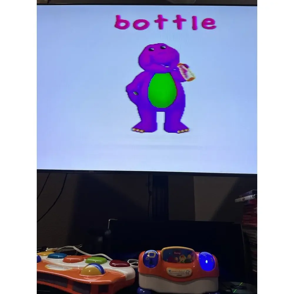 VTech V.Smile Baby Development System Barney & Learn Discover 2 Cartridges WORKS